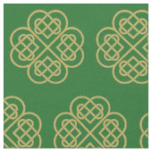 Gold Celtic Kleeblatt Muster Stoff (Nahaufnahme)