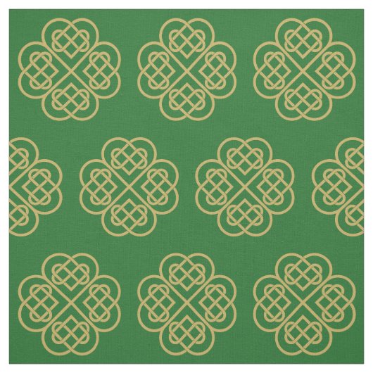 Gold Celtic Kleeblatt Muster Stoff (Muster)