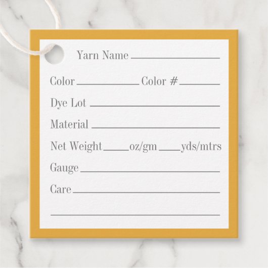 GOLD CELTIC KNOT 2" Quadratgarnmarken Geschenkanhänger (Vorderseite)