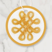 GOLD CELTIC KNOT 2" Rundgarntags Geschenkanhänger (Rückseite)