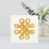 GOLD CELTIC KNOT 5,25" Square Flat Card Einladung (Stehend Vorderseite)