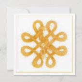 GOLD CELTIC KNOT 5,25" Square Flat Card Einladung (Vorderseite)