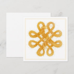 GOLD CELTIC KNOT 5,25" Square Flat Card Einladung