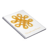GOLD CELTIC KNOT 6.5x8.75 Spiral-Notebook Notizblock (Rechte Seite)