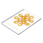 GOLD CELTIC KNOT 6.5x8.75 Spiral-Notebook Notizblock (Linke Seite)