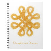 GOLD CELTIC KNOT 6.5x8.75 Spiral-Notebook Notizblock (Vorderseite)