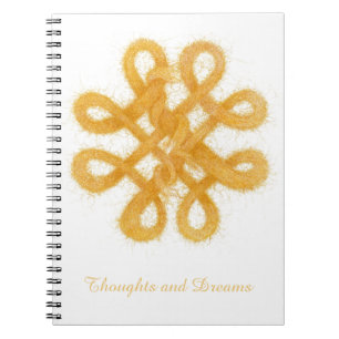 GOLD CELTIC KNOT 6.5x8.75 Spiral-Notebook Notizblock