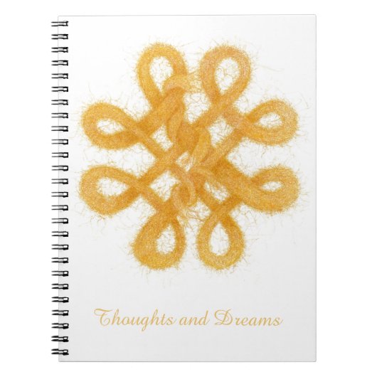 GOLD CELTIC KNOT 6.5x8.75 Spiral-Notebook Notizblock (Vorderseite)