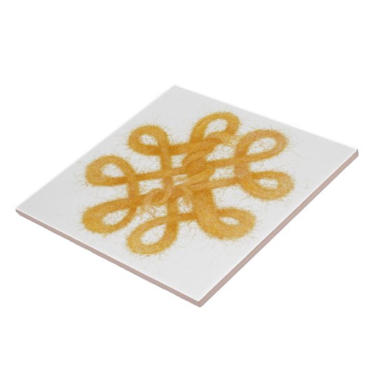 GOLD CELTIC KNOT 6" Quadrat Keramik Tile Fliese (Seite)