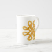GOLD CELTIC KNOT Bone China Tasse (Vorderseite Rechts)
