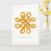 GOLD CELTIC KNOT danke Karte (Gelbe Blume)