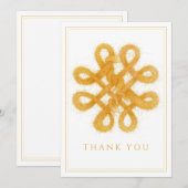 GOLD CELTIC KNOT Flat Danke Karte (Vorne/Hinten)