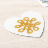 GOLD CELTIC KNOT Herzerpapier Untersetzer (angewinkelt)