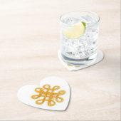 GOLD CELTIC KNOT Herzerpapier Untersetzer (Vor Ort)