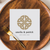 Gold Celtic Knot Irish Wedding Serviette