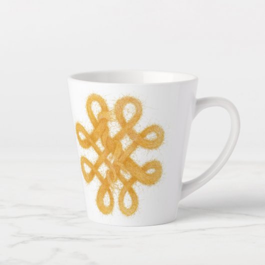 GOLD CELTIC KNOT Latte Tasse (Rechts)