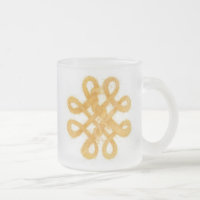 GOLD CELTIC KNOT Mattiert Glass Tasse