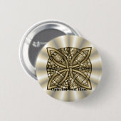Gold Celtic Knot Original Artistic Design Button (Vorne & Hinten)