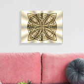 Gold Celtic Knot Original Design Leinwanddruck (Insitu (Wohnzimmer))