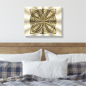 Gold Celtic Knot Original Design Leinwanddruck (Insitu (Schlafzimmer))