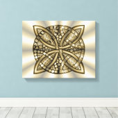 Gold Celtic Knot Original Design Leinwanddruck (Insitu (Holzboden))
