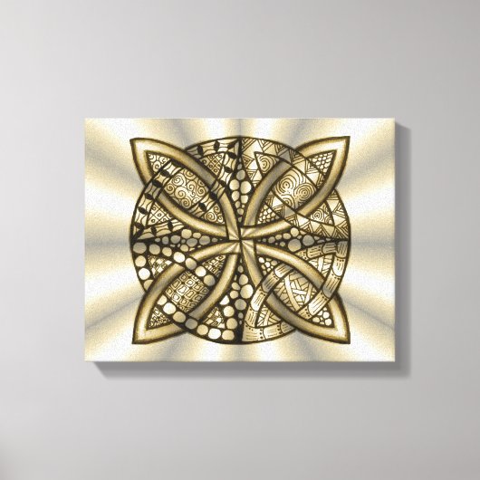Gold Celtic Knot Original Design Leinwanddruck (Vorderseite)