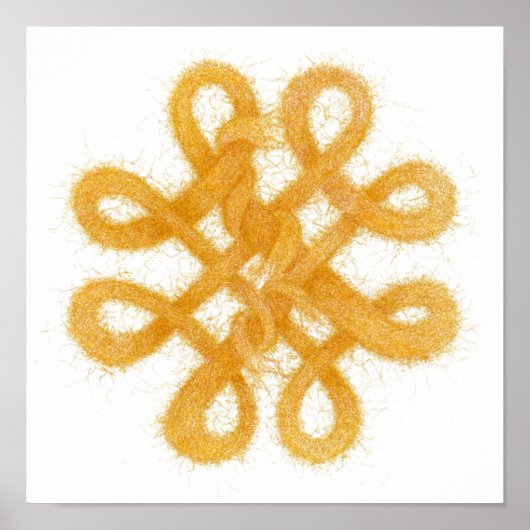 GOLD CELTIC KNOT Poster Print (Vorne)