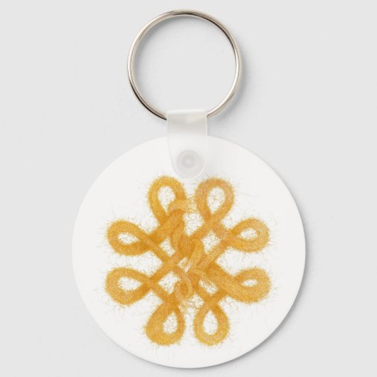 GOLD CELTIC KNOT Round Aluminium Schlüsselanhänger (Vorderseite)