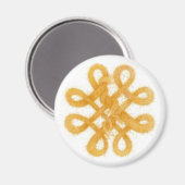 GOLD CELTIC KNOT Round Magnet (Vorderseite/Rückseite)