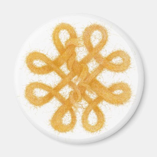 GOLD CELTIC KNOT Round Magnet (Vorne)
