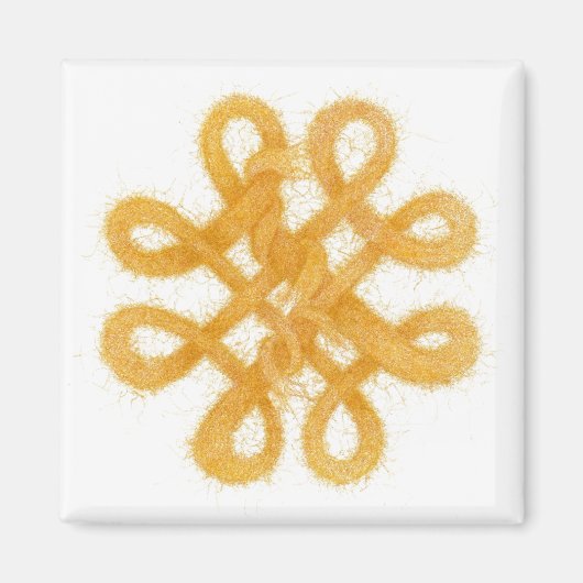 GOLD CELTIC KNOT Square Magnet (Vorne)