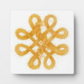 GOLD CELTIC KNOT Square Plaque Fotoplatte (Vorderseite)