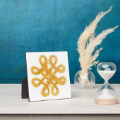 GOLD CELTIC KNOT Square Plaque Fotoplatte (InSitu)