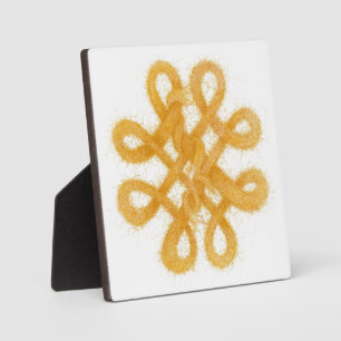 GOLD CELTIC KNOT Square Plaque Fotoplatte
