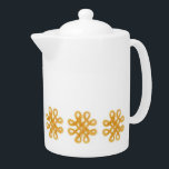 GOLD CELTIC KNOT Teapot<br><div class="desc">Das Design dieses GOLD CELTIC KNOT Porzellanteapots ist ein originalfarbener Bleistift, der aus weichem, weichem goldfarbenem, rotierendem Garn in einem keltischen Knoten zeichne. * Matching Produkte sind in der Kategorie CELTIC KNOTS meines Shops erhältlich. ** Wenn Sie dieses Design auf einen anderen Produkttyp, eine andere Form oder Größe übertragen möchten,...</div>
