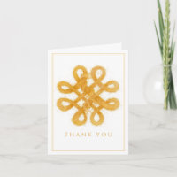 GOLD CELTIC KNOT Vielen Dank Notecard