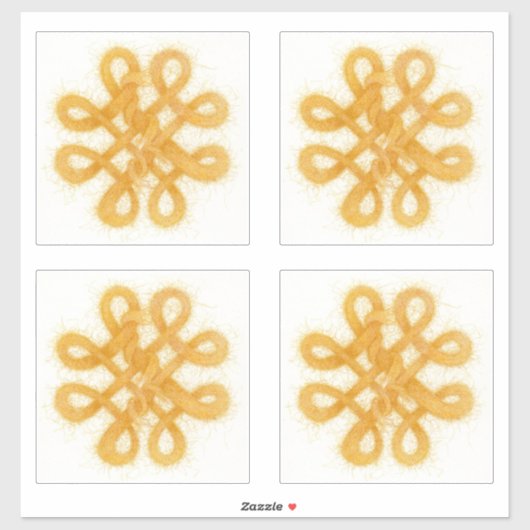 GOLD CELTIC KNOT Vinyl Stickers (4) Aufkleber (Blatt)
