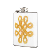 GOLD CELTIC KNOT Vinyl Wrapped Flask Flachmann (Links)