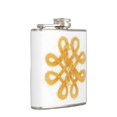 GOLD CELTIC KNOT Vinyl Wrapped Flask Flachmann (Rechts)