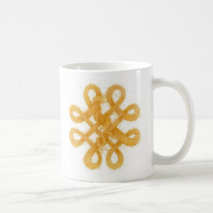 GOLD CELTIC KNOT White Tasse