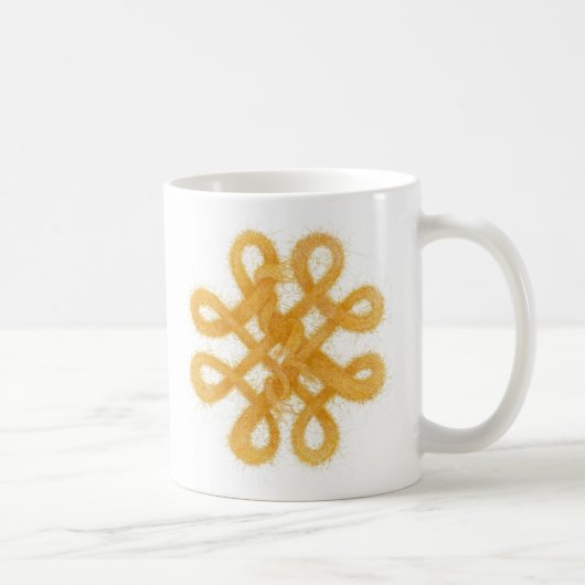 GOLD CELTIC KNOT White Tasse (Rechts)
