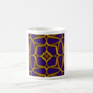 Gold Celtic Weave im Lila Hintergrund Kaffeetasse