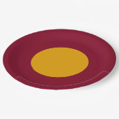 Gold Centered Custom Party Plate Pappteller (Schrägansicht)
