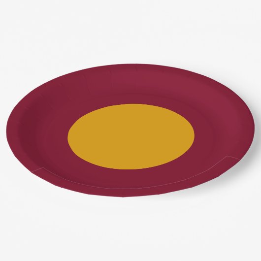 Gold Centered Custom Party Plate Pappteller (Schrägansicht)
