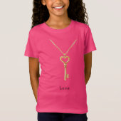 Gold Chain Heart Necklace Love T-Shirt (Vorderseite)