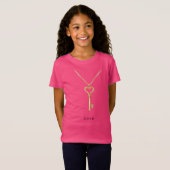 Gold Chain Heart Necklace Love T-Shirt (Vorne ganz)