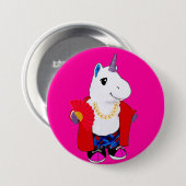 Gold Chain Shade Fan Unicorn Button (Vorne & Hinten)