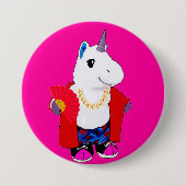Gold Chain Shade Fan Unicorn Button (Vorderseite)