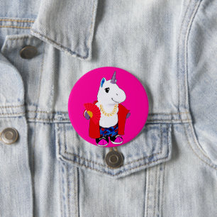 Gold Chain Shade Fan Unicorn Button