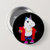 Gold Chain Shade Fan Unicorn Button (Vorne & Hinten)